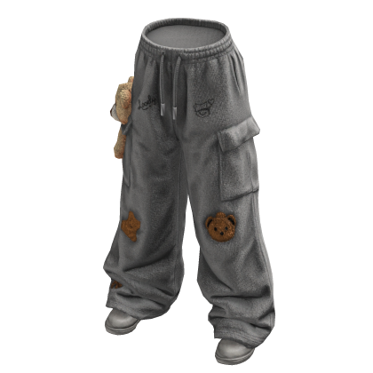 Teddy Cargo Pants w/Boots (Grey)