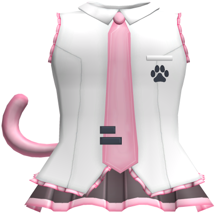🎵 sakura miku cat neko kitty vocaloid dress