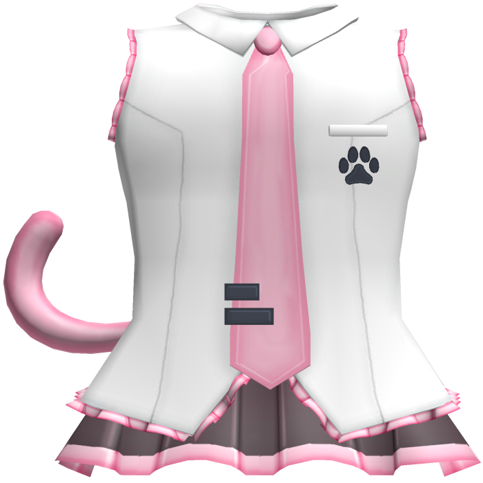 🎵 sakura miku cat neko kitty vocaloid dress