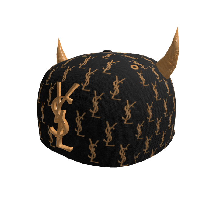 Deluxe horned hat/Black and Gold