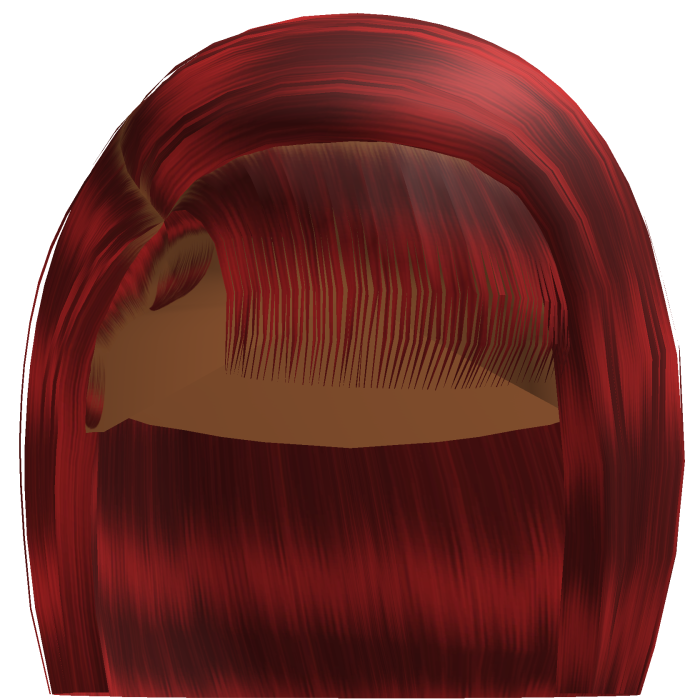 𝓭 Side Part Bob w/ Bangs (Red)