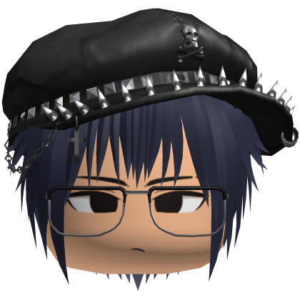 Vkei Moe Blue Messy Hair /w Glasses