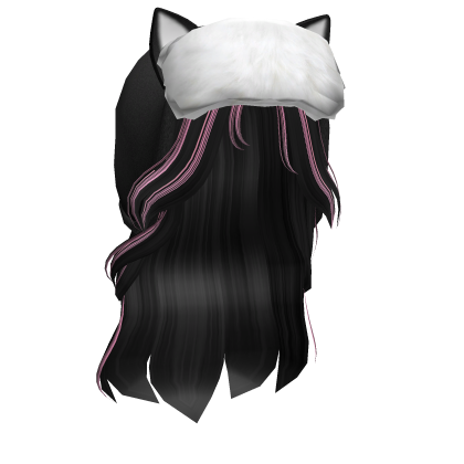 Two Tones Soft Wavy Hair w/ Cat Ushanka 