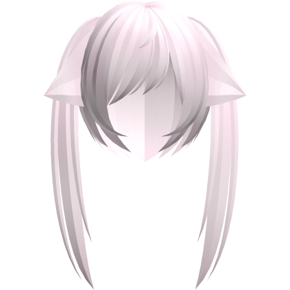 shy silly emo moe pigtails with tufts in pink Roblox item