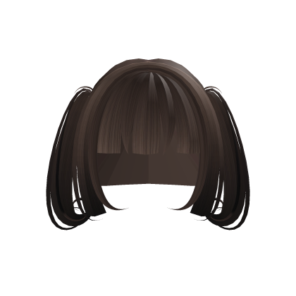♡ vamp emo cute short pigtails brown with black