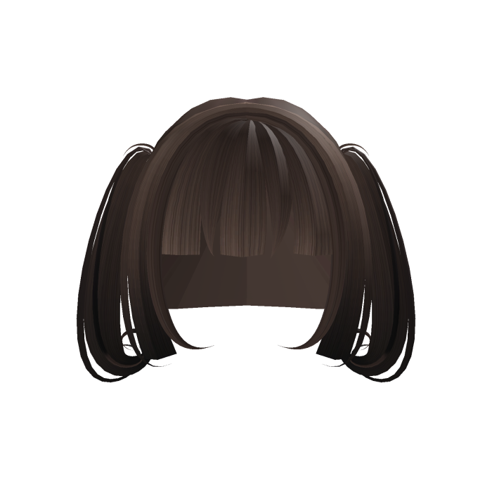 ♡ vamp emo cute short pigtails brown with black