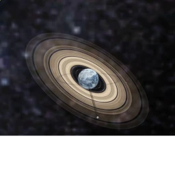 a planet with lots of rings icon