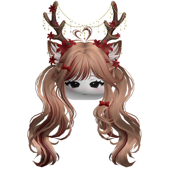 Ethereal Christmas Fairy Fawn Pigtails w/ Antlers