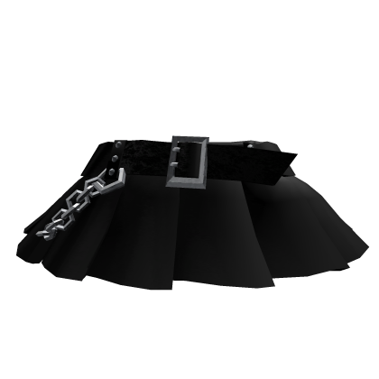 Chibi Y2K Black Skirt with Belt