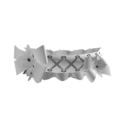 ✿ ‧ Gothic Flower Choker White