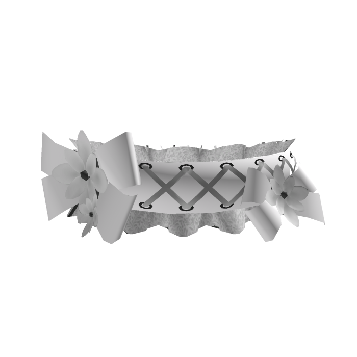✿ ‧ Gothic Flower Choker White