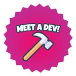 You Met A Dev! Roblox badge thumbnail