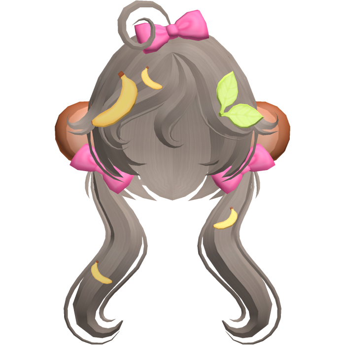 🍌🐵🍃 cute lala monkey pigtails in milktea