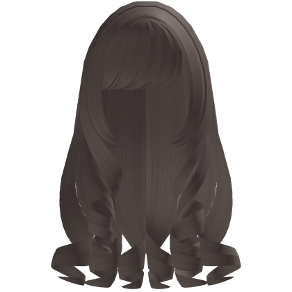 cute curly gothic princess hair in dust brown Roblox item