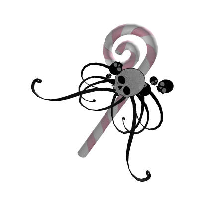 scary sweet skull candycane