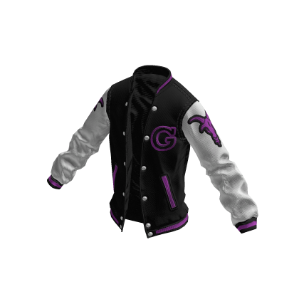 College Jacket | Black White Pink thumbnail