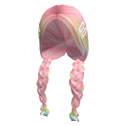 Aesthetic Sorority Loose Braids (Pink & Rainbow) Roblox item
