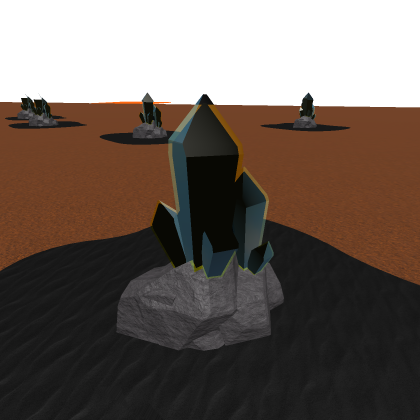 Crystals in a rock (Blue)