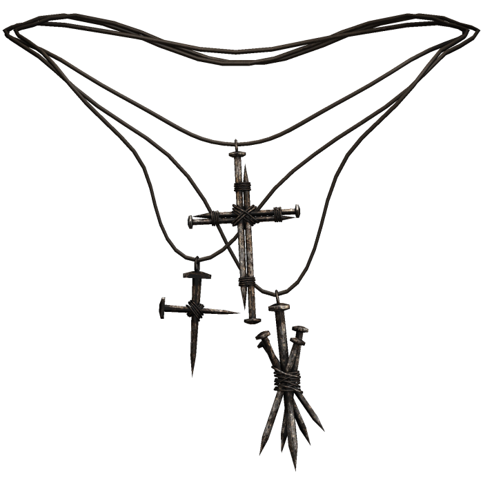 Rusty Layered Nail Necklace