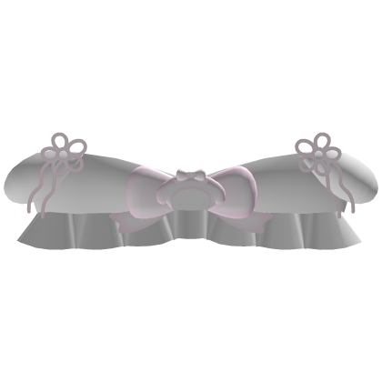 ‿ ♡ ۫ cute swim bunny ruffle top , white n pink Roblox item