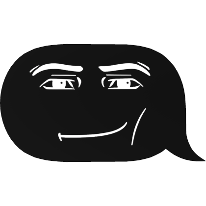 Man face text message speech bubble Roblox item