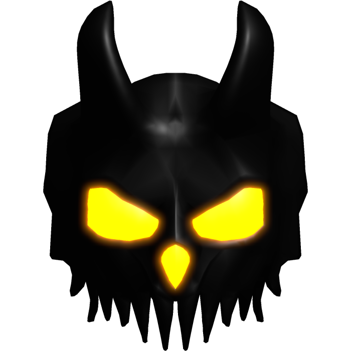 ✨ Emissive Orange Demon Half Mask