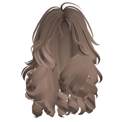Messy Party Girl Long Curly Hair (Milktea Brown)  Roblox item