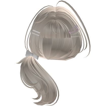 kawaii moe blonde long hair w/ side ponytail Roblox item