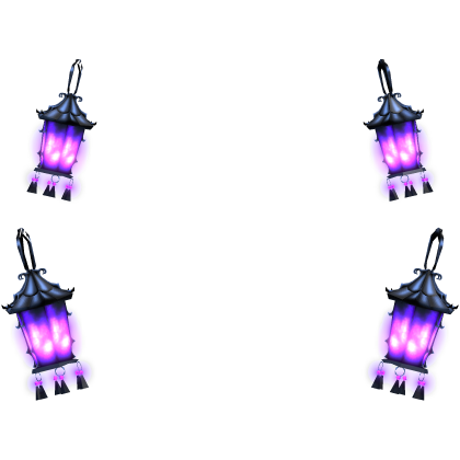 Glowing Halloween witch Lanterns - Purple emissive Roblox item