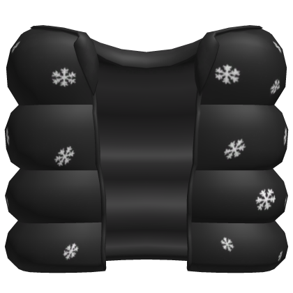 black christmas puffer vest