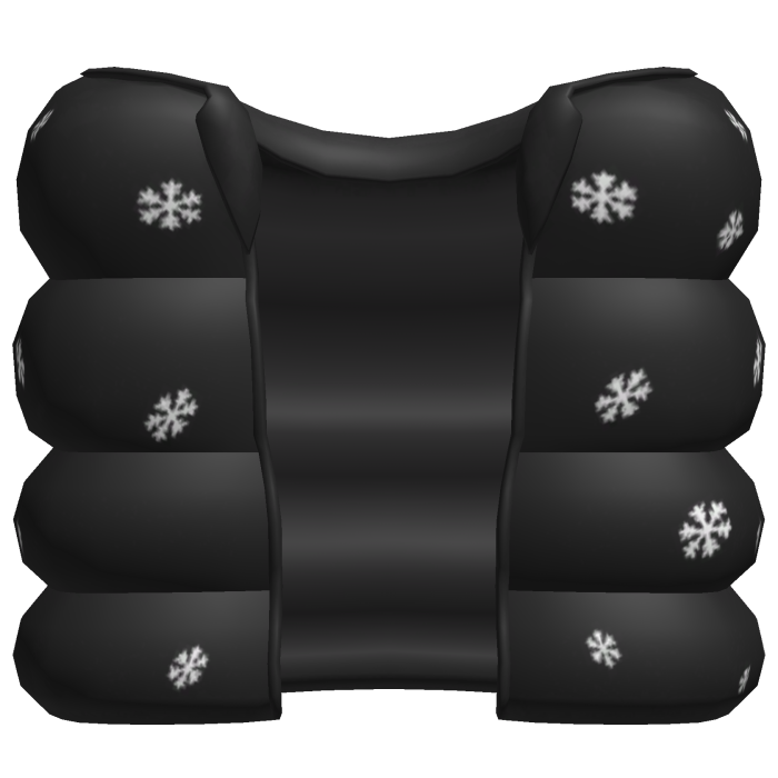 black christmas puffer vest