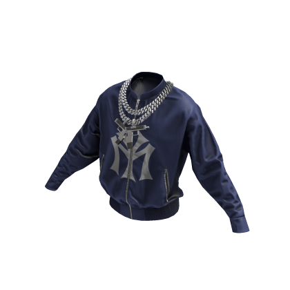 Navy Blue NY Bomber Jacket w / Toy Chain