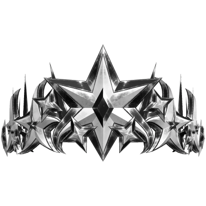Black and White Swirling Star Crown