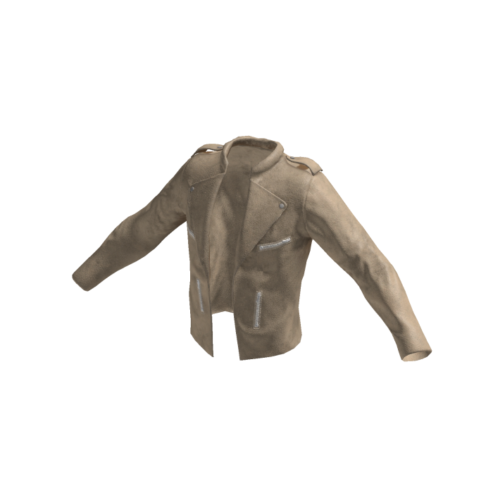 Khaki Leather Moto Jacket