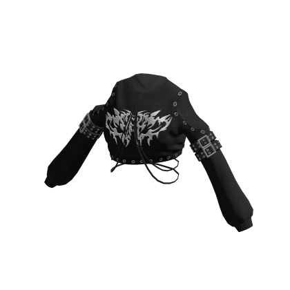 Emo Cut Shoulder Cropped Sweater thumbnail