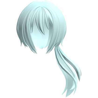 moe jfluffy anime flowy side ponytail teal