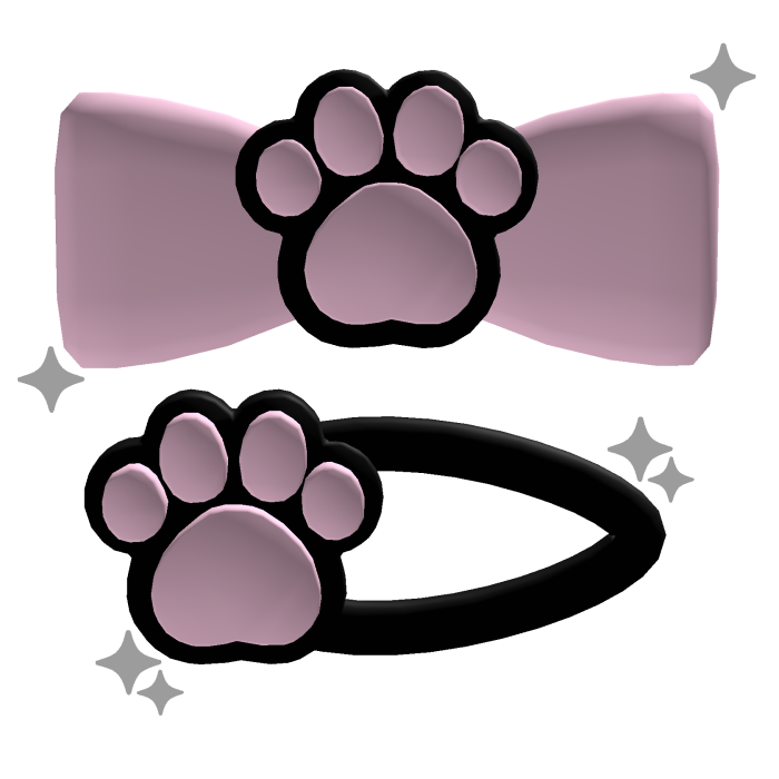 ꒰♡ · cutest paw clip & bow ˚.