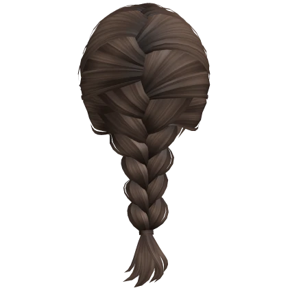 Roblox hair preview for Single Soft French Braid (Brown)