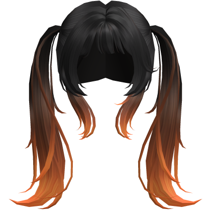 Halloween Black Orange Cutesy Pigtails Roblox item