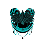 Black and Blue Horns Hat