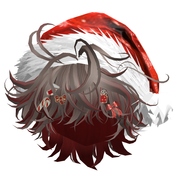 Messy Hair w/Christmas Santa Hat (Yellow)