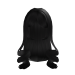 Black Hair w/ curtain bangs