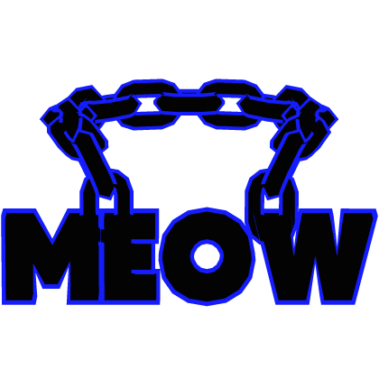 Cartoony Blue Meow Chain Roblox item