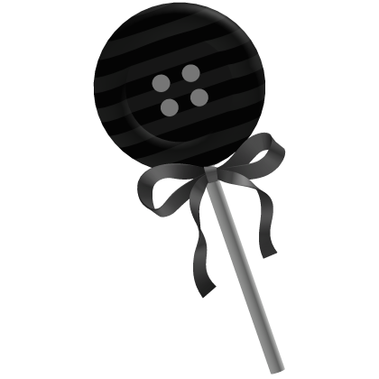sweet button lollipop black