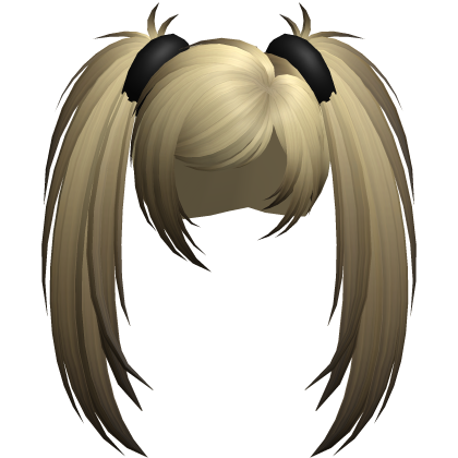 dirty blonde thick messy scene tied pigtails Roblox item
