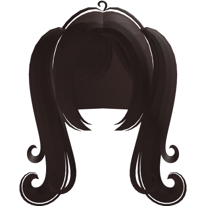 ♡ cute swirly curly pigtails in brown Roblox item