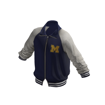 Michigan University Blue Vintage College Jacket