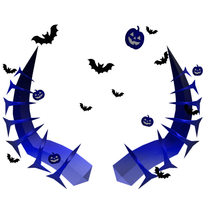 Halloween Pumpkin Horn 🎃 [Blue & White]