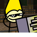 My mascot holding a chain gun