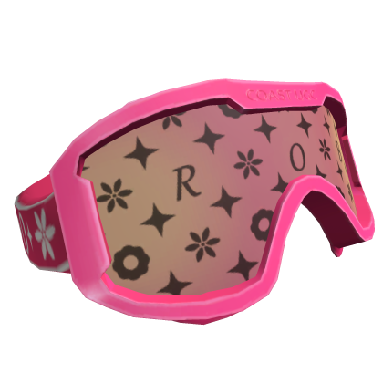 Raised Goggles Pink Ski Mask Designer Y2K Lifted